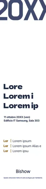 Stile semplice in blu navy e marrone Informazioni per la conferenza autunnale
