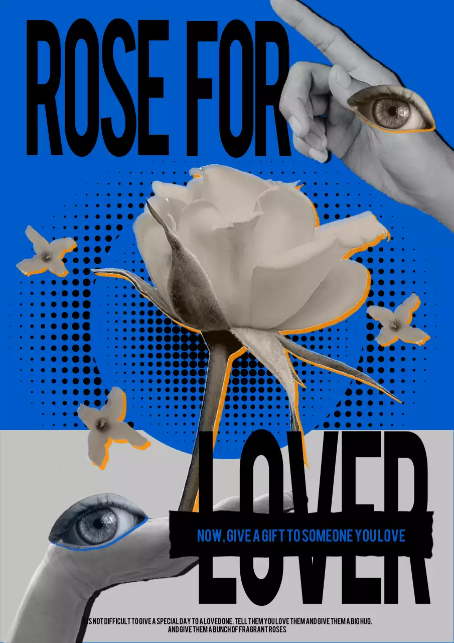 青 ポップ ギフト ポスター