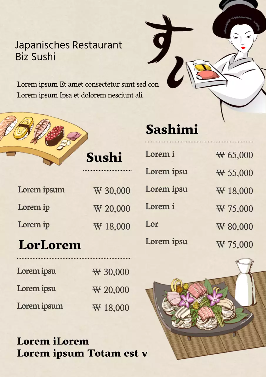 Traditionelles japanisches Sushi