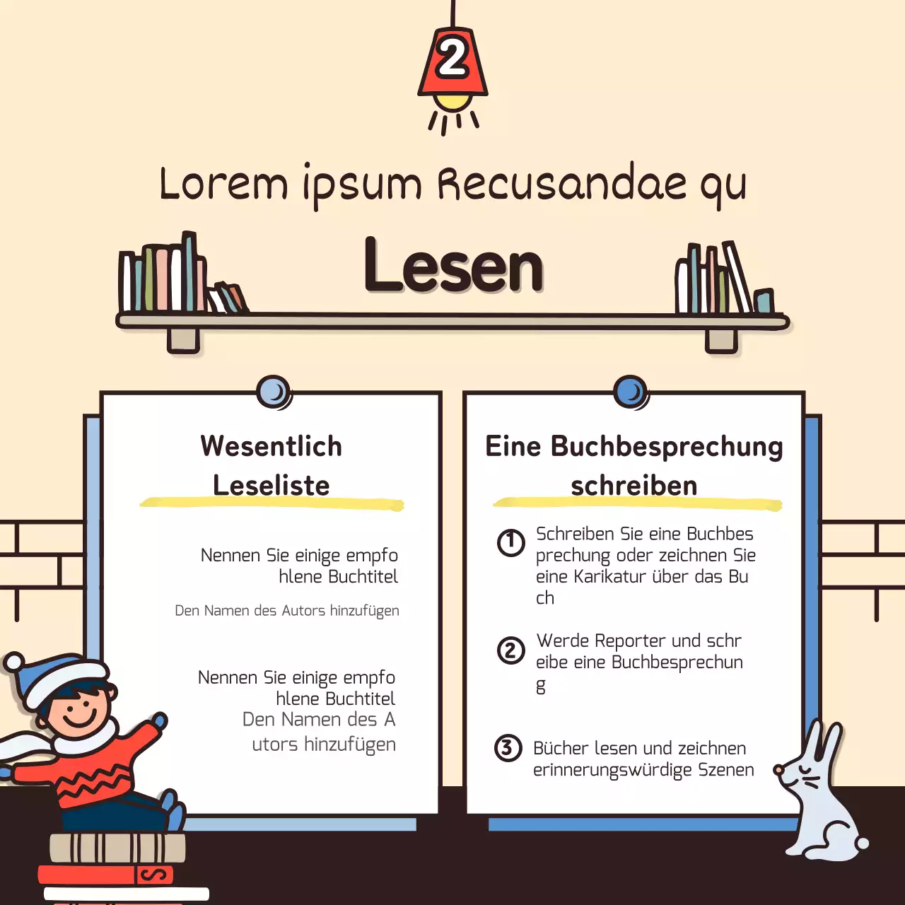 Winterurlaub mit niedlichen Illustrationen in Beige