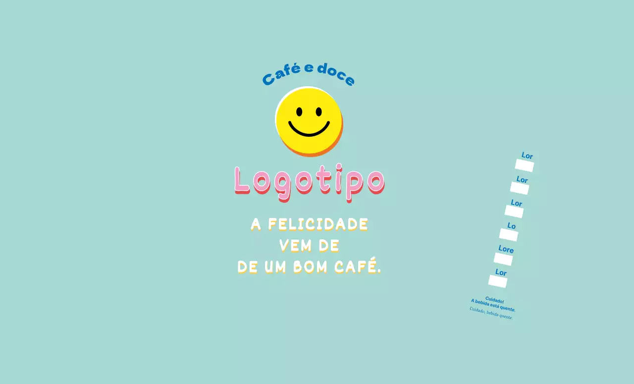 Azul Bonito Ilustração Lettering Café