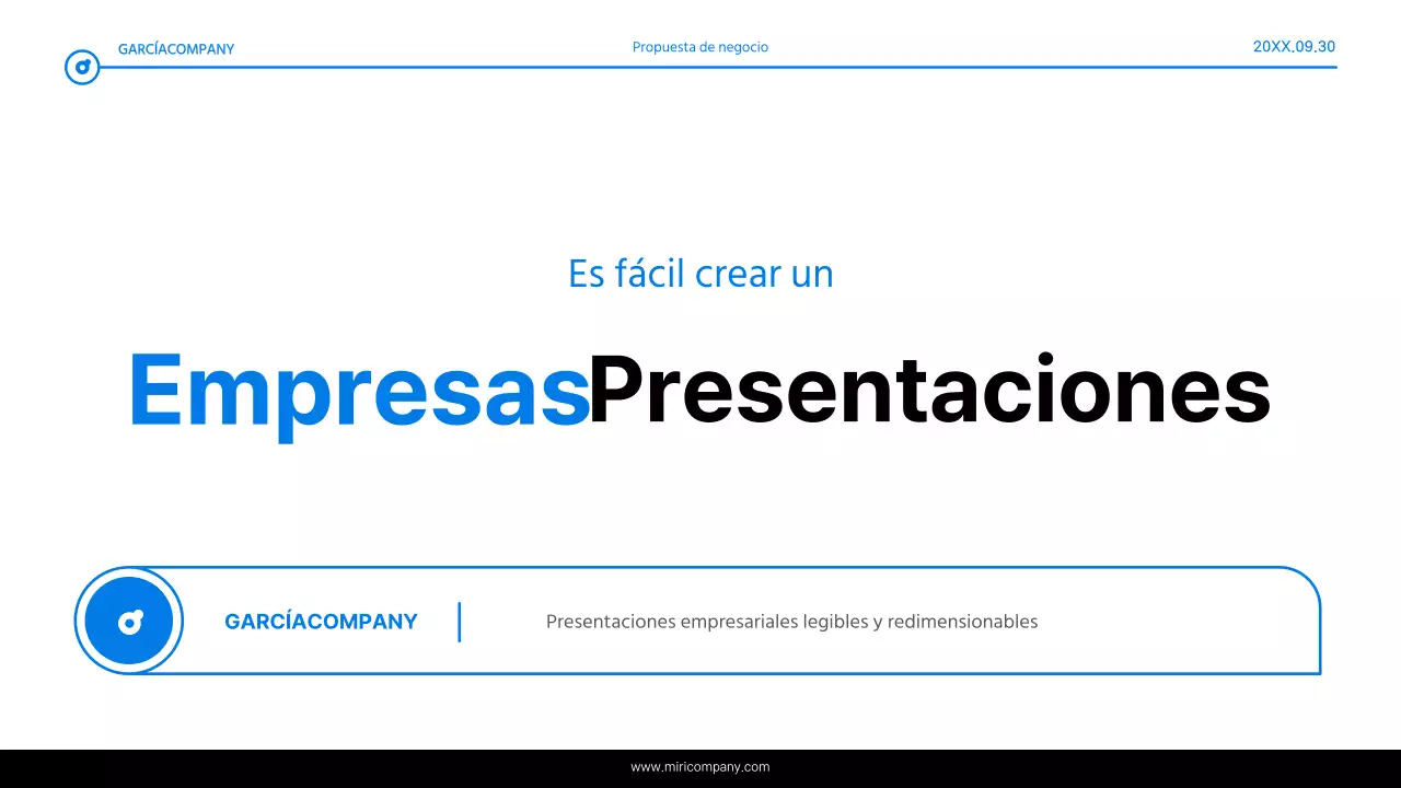 Informe de resaltado de texto simple en azul y blanco
