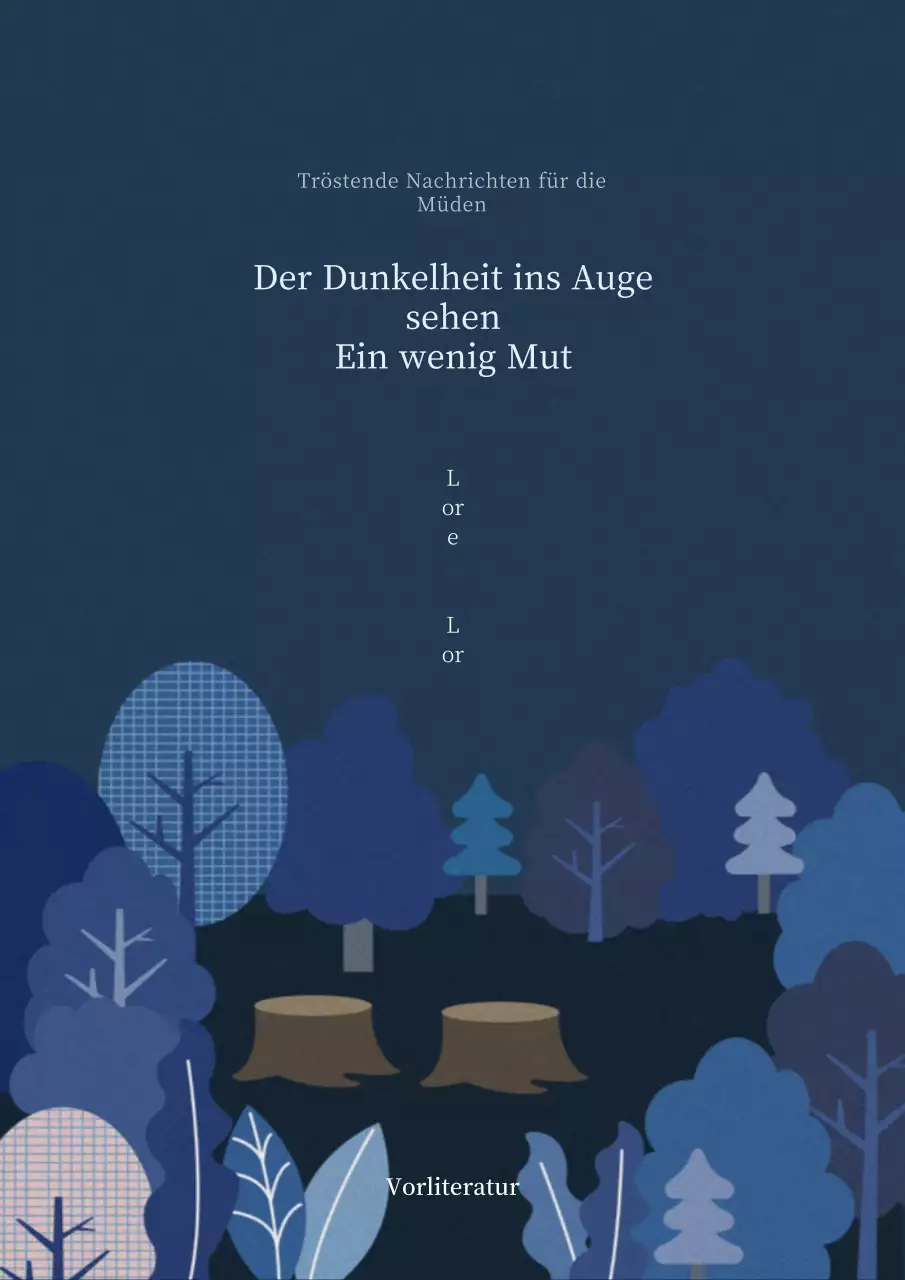 Illustrierter Aufsatzbucheinband in Blau