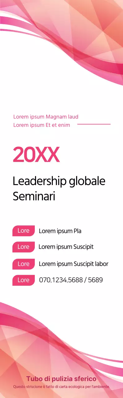 Rosa e nero per un annuncio di seminario dallo stile semplice