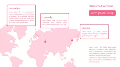 Weltkarte in sauberem Rosa