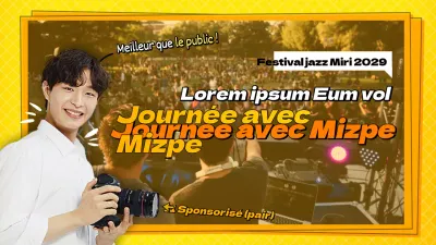 Un concept jaune, étincelant et lumineux pour un thème de prise de vue dans le cadre d'un festival