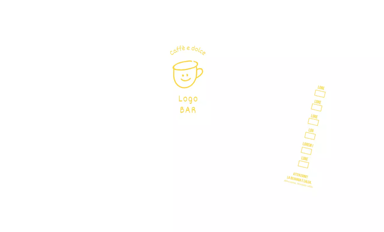 Illustrazione bianca gialla disegnata a mano