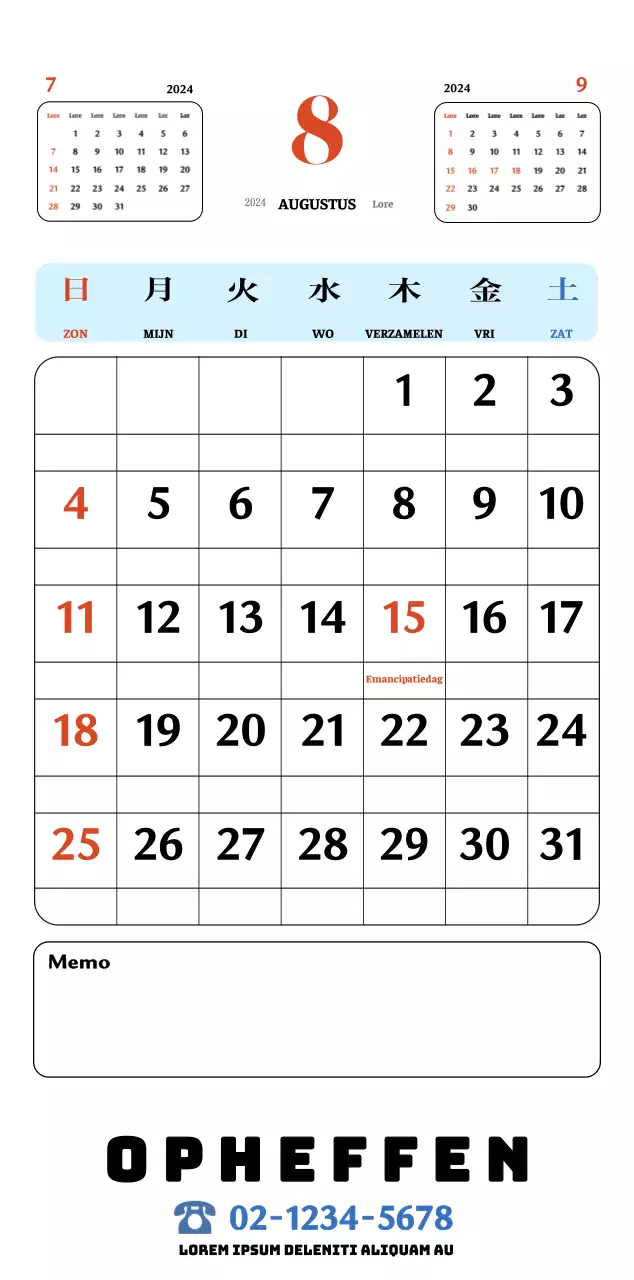 Rode en blauwe retro onderzetters memory kalender