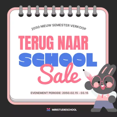 Schattige back-to-school aanbiedingen in roze en zwart