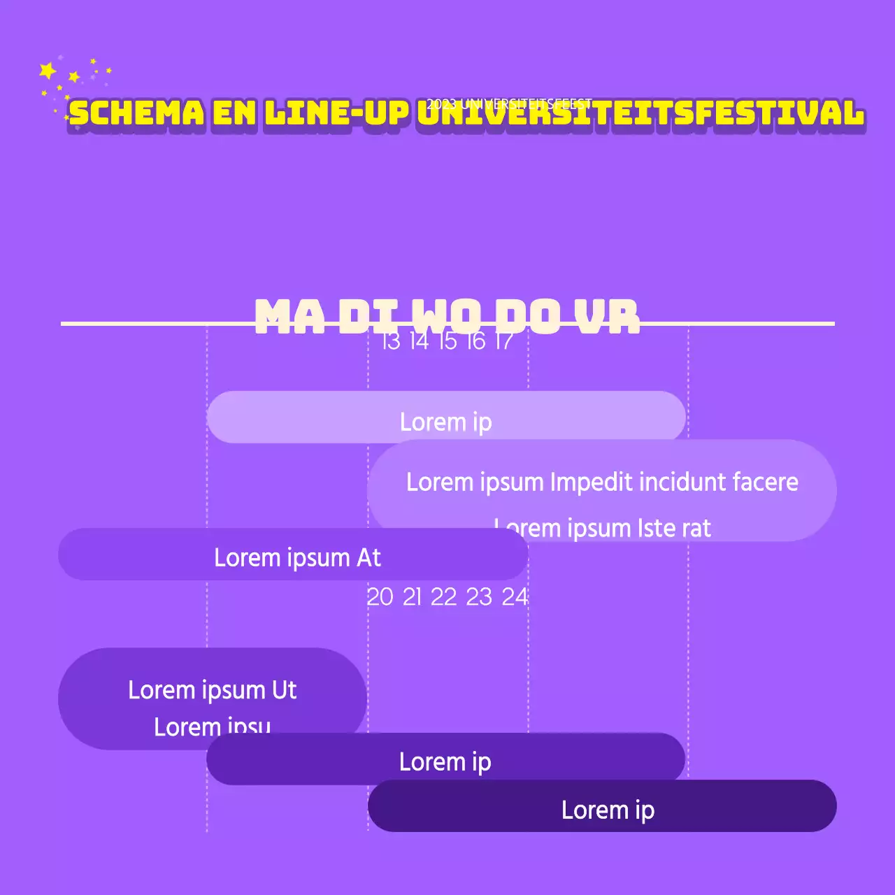 Festivalkalender universiteit