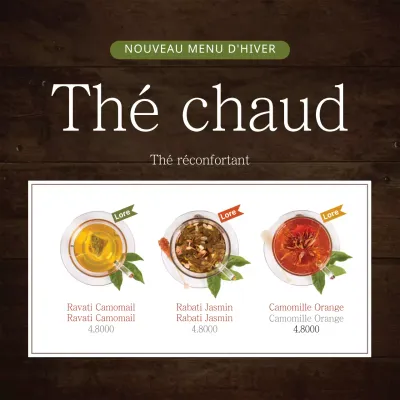 Boissons chaudes d'hiver