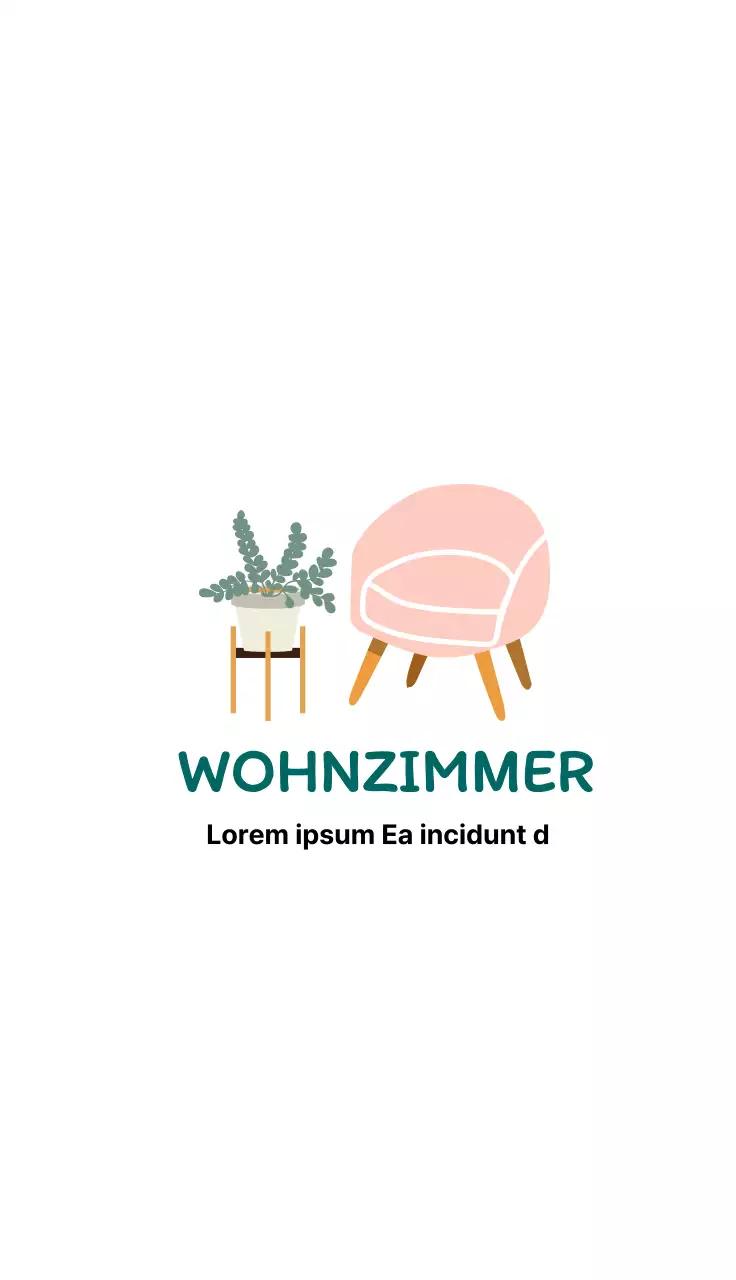 rosa Illustration sauberes Interieur botanischer Garten