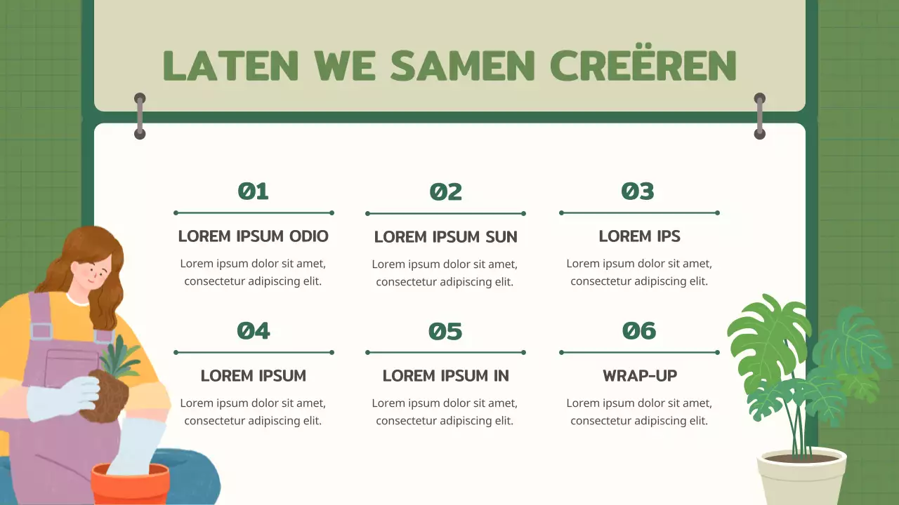 Een plantenbak kweken met het abstracte schetsboekconcept