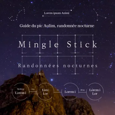 Thème du guide des sentiers de randonnée en texte blanc