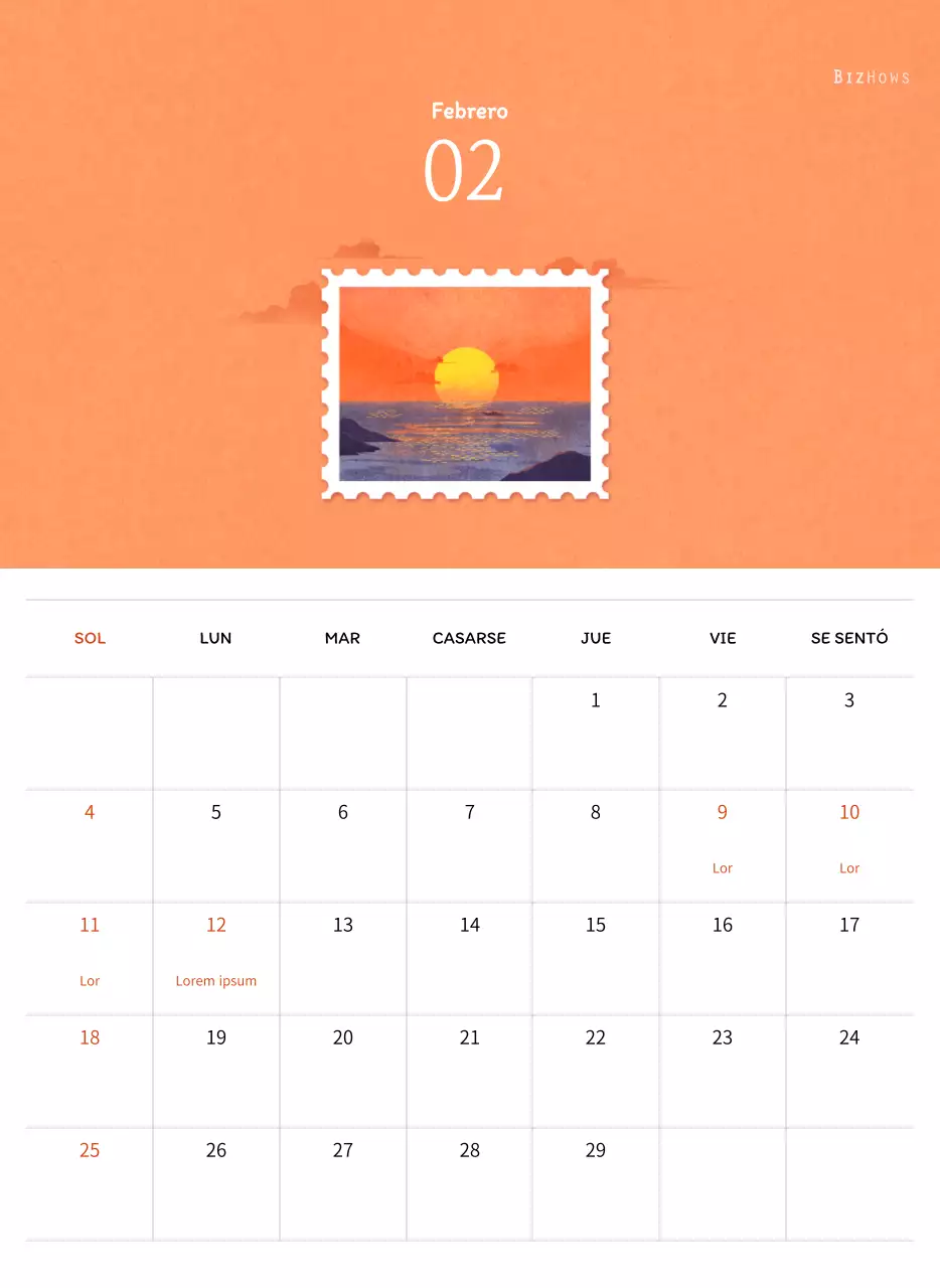 Ilustraciones de sellos con un concepto cálido