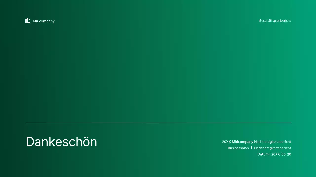 Einfache Unternehmensinfografik mit blauen und grünen Farbverläufen