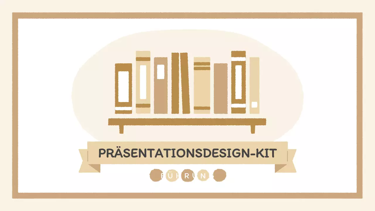 Präsentationsmappe mit gefühlvollen handgezeichneten Buchillustrationen in Braun und Grün