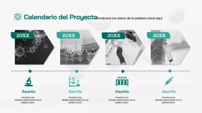 Icono de flecha verde y gris Cronología del proyecto de investigación