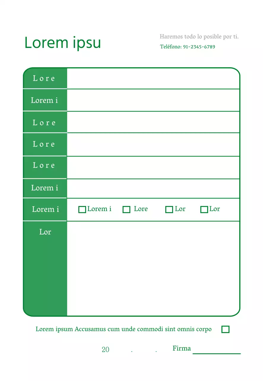 Recepcionista del Hospital Green Simple