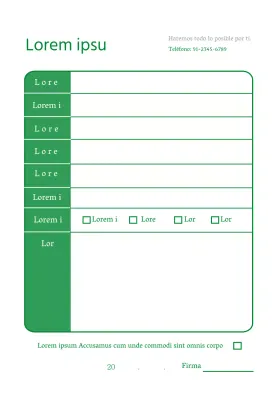 Recepcionista del Hospital Green Simple