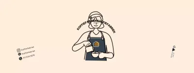 Eenvoudige Baristylist café bekerhouder in beige