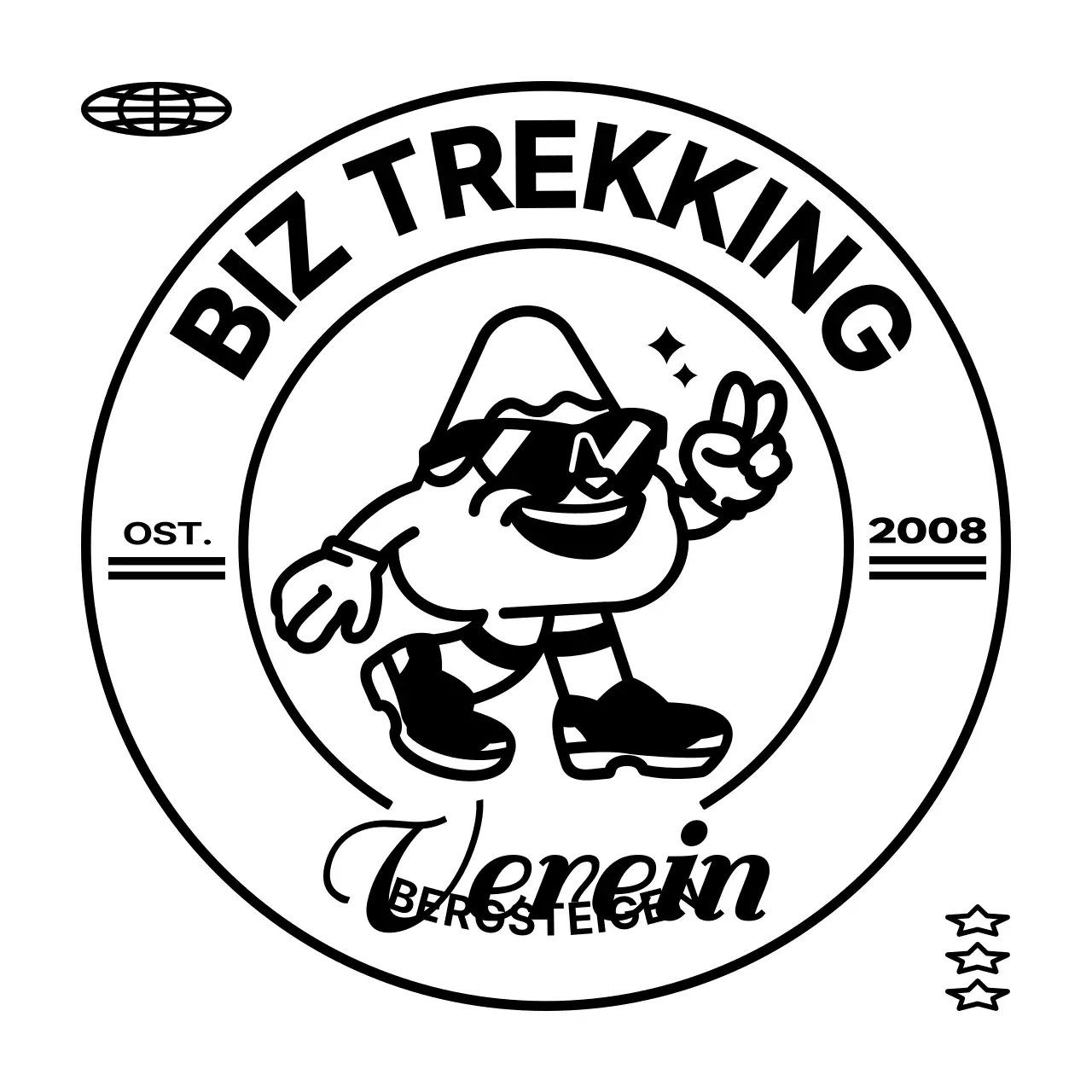 Hip Berg Zeichen Konzept Bergsteigen Gruppe T-Shirt