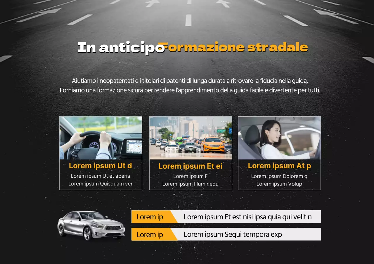Formazione pre-stradale Licenza di condurre per principianti, dalle basi al parcheggio Formazione sulla responsabilità Ore di formazione Costo della formazione