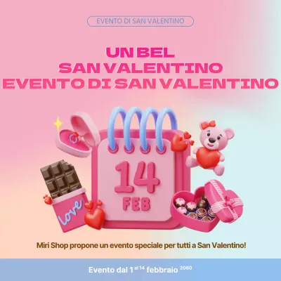 San Valentino 3D in rosa