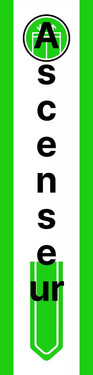 Pour le guidage de l'emplacement avec des pictogrammes jaunes et verts simples