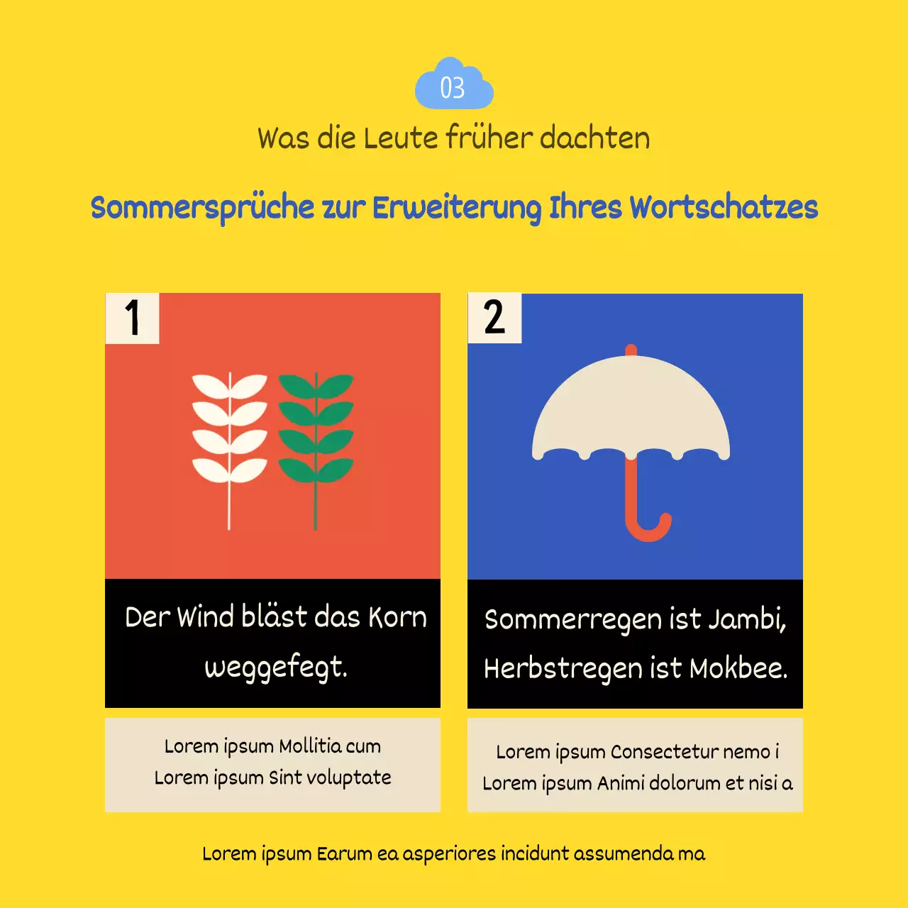 Bunte Illustrationen Lustige Wettersprüche