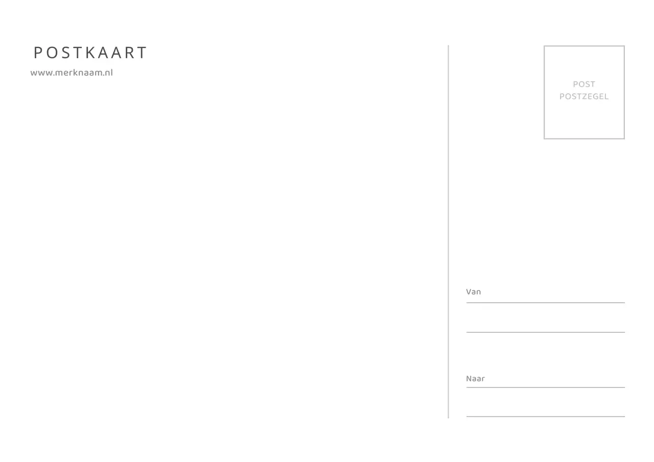 Eenvoudige ansichtkaart met foto