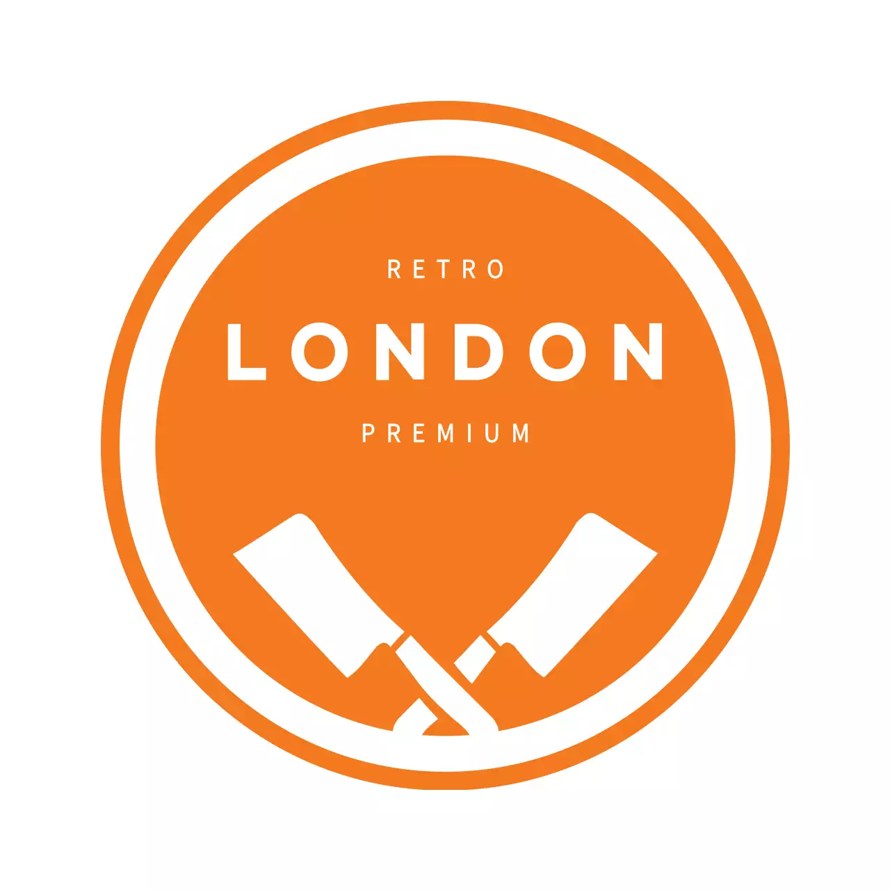 オレンジ レトロ ロゴ