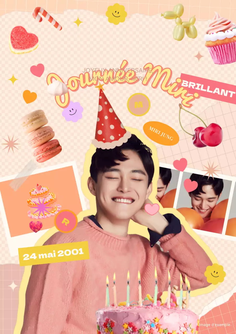 Guide des cafés d'anniversaire roses et jaunes