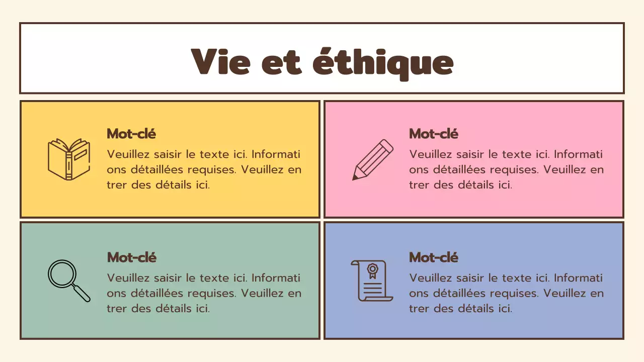 De jolies leçons de vie et d'éthique dans les tons bruns et pastels