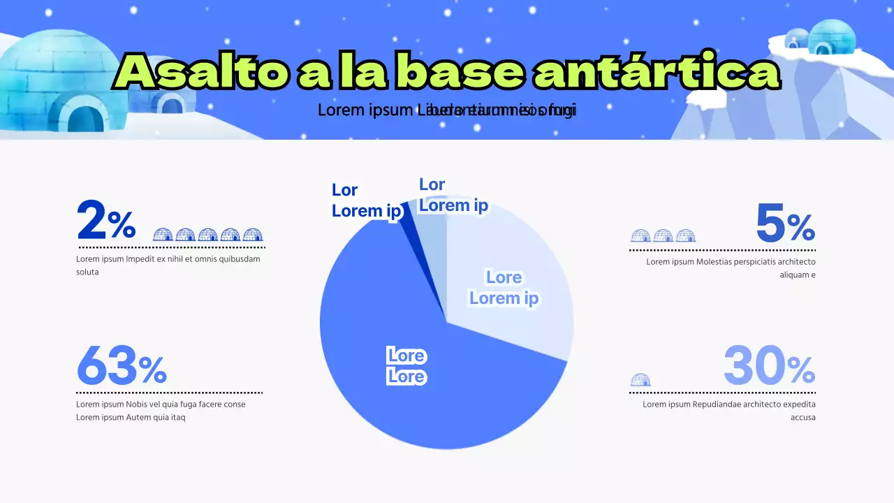 Antártida educación con pingüino azul elementos de ilustración