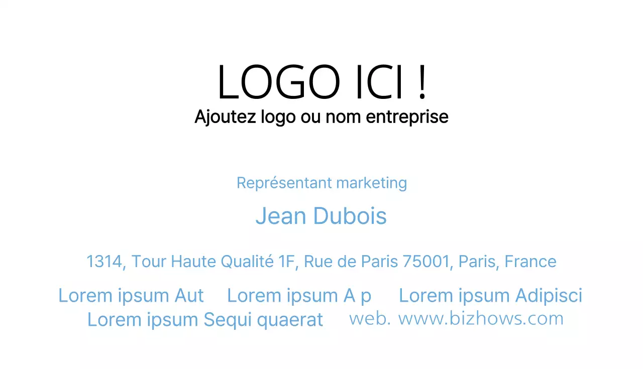 Carte de visite simple