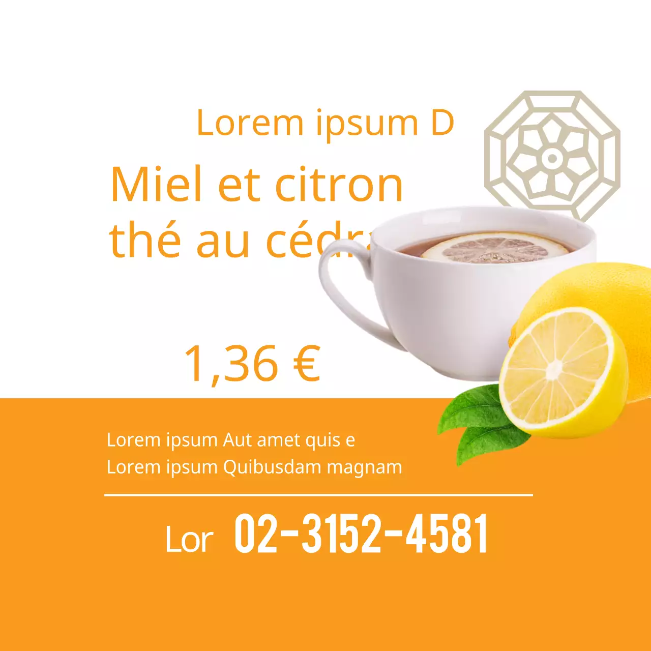 Thé miel citron yuzu