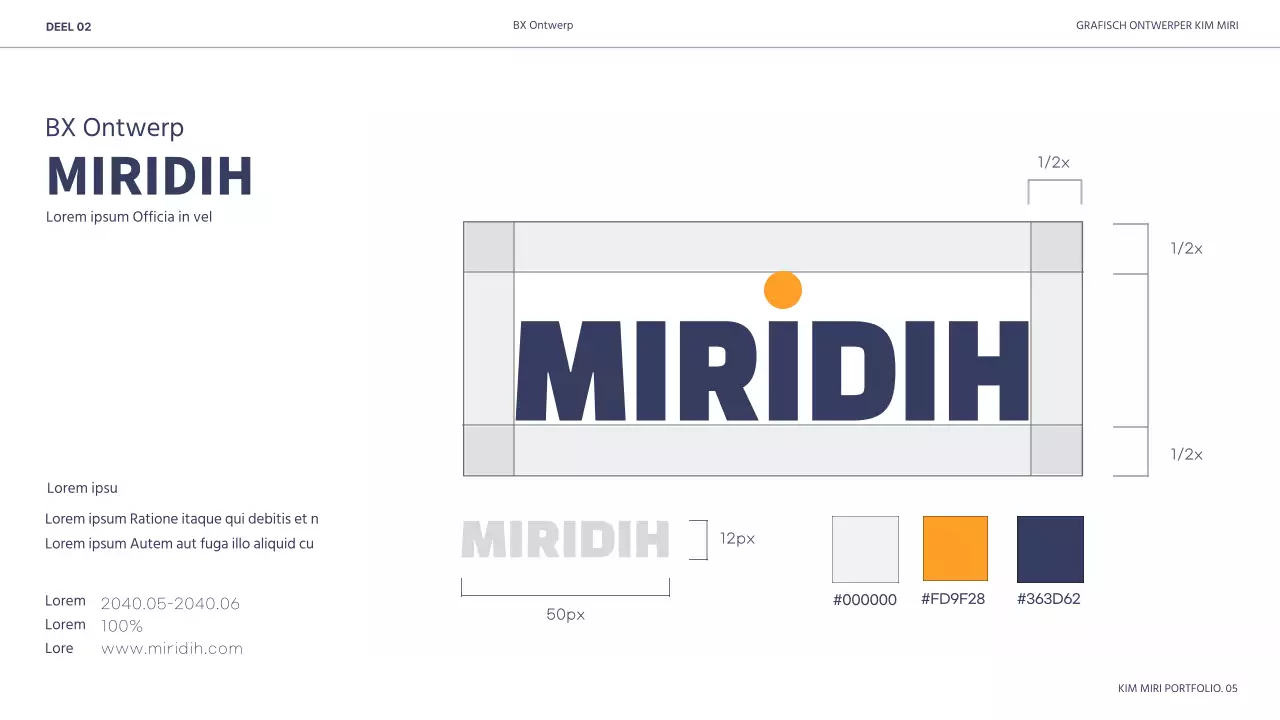 White Navy Nette Portfolio Presentatie voor Ontwerpers