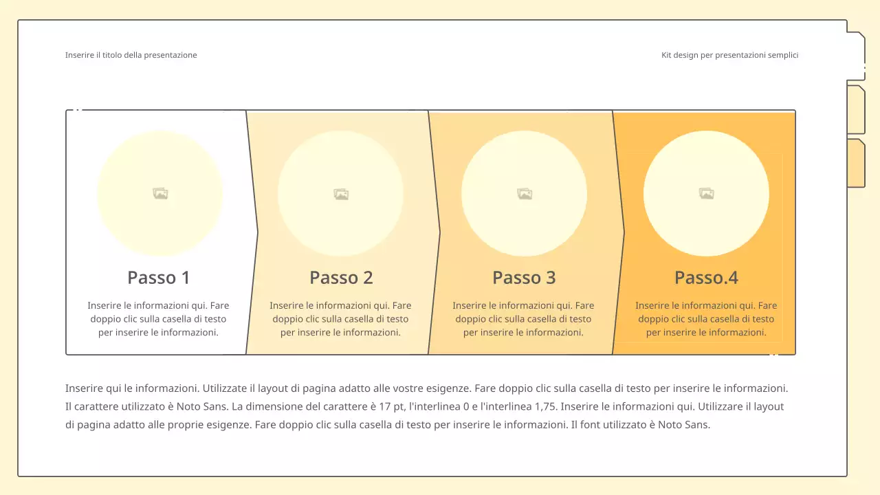 Kit di presentazione semplice e pulito in giallo
