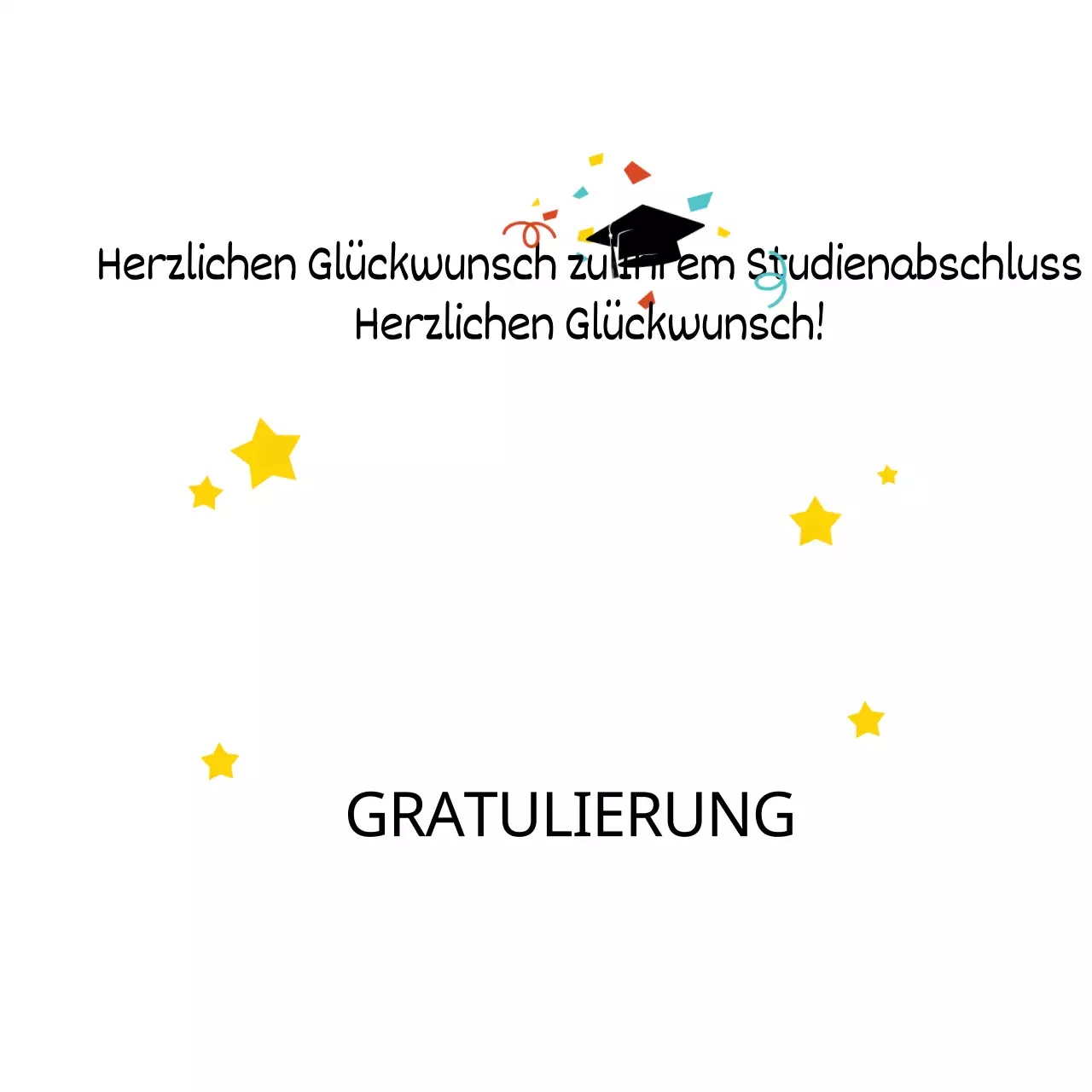 Herzlichen Glückwunsch zur Graduierung
