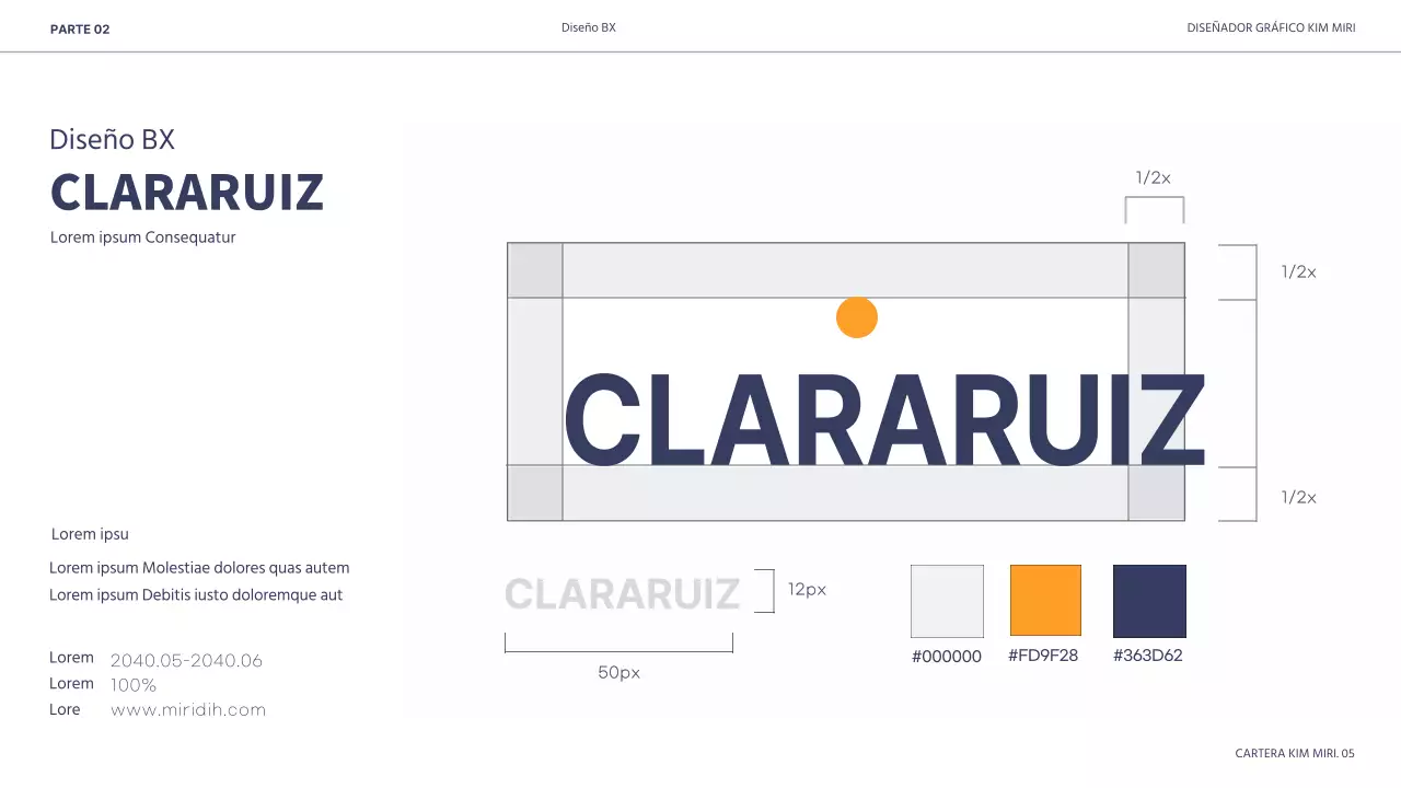 Presentación de portafolio para diseñadores