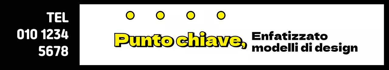 Bianco Nero Accento semplice Punti chiave