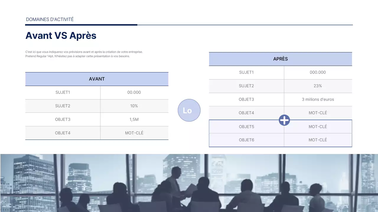 Un nouveau plan d'entreprise propre et bleu
