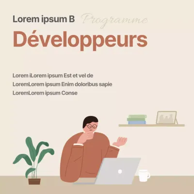 Beige Brown Tone Miri Middle School Programmeur professionnel spécialisé