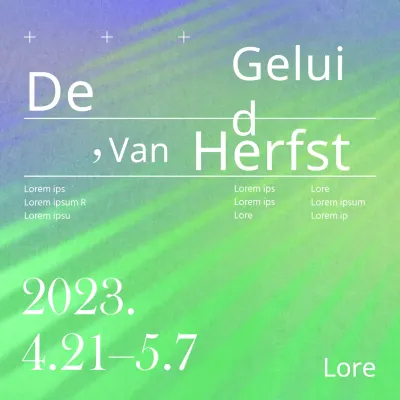 Kunstposter in paars en groen