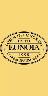 Emotionale und einfache Textkombination in gelb und schwarz Amble-Logo-Stil für Cafe-Waren