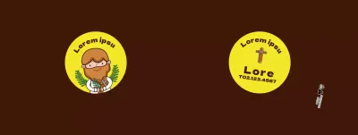 Marrone punto giallo carattere illustrazione chiesa