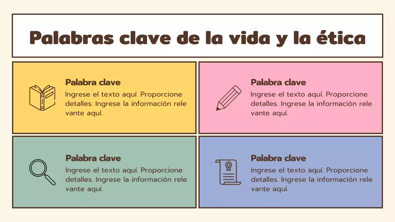 Bonitas lecciones de vida y ética en tonos marrones y pastel