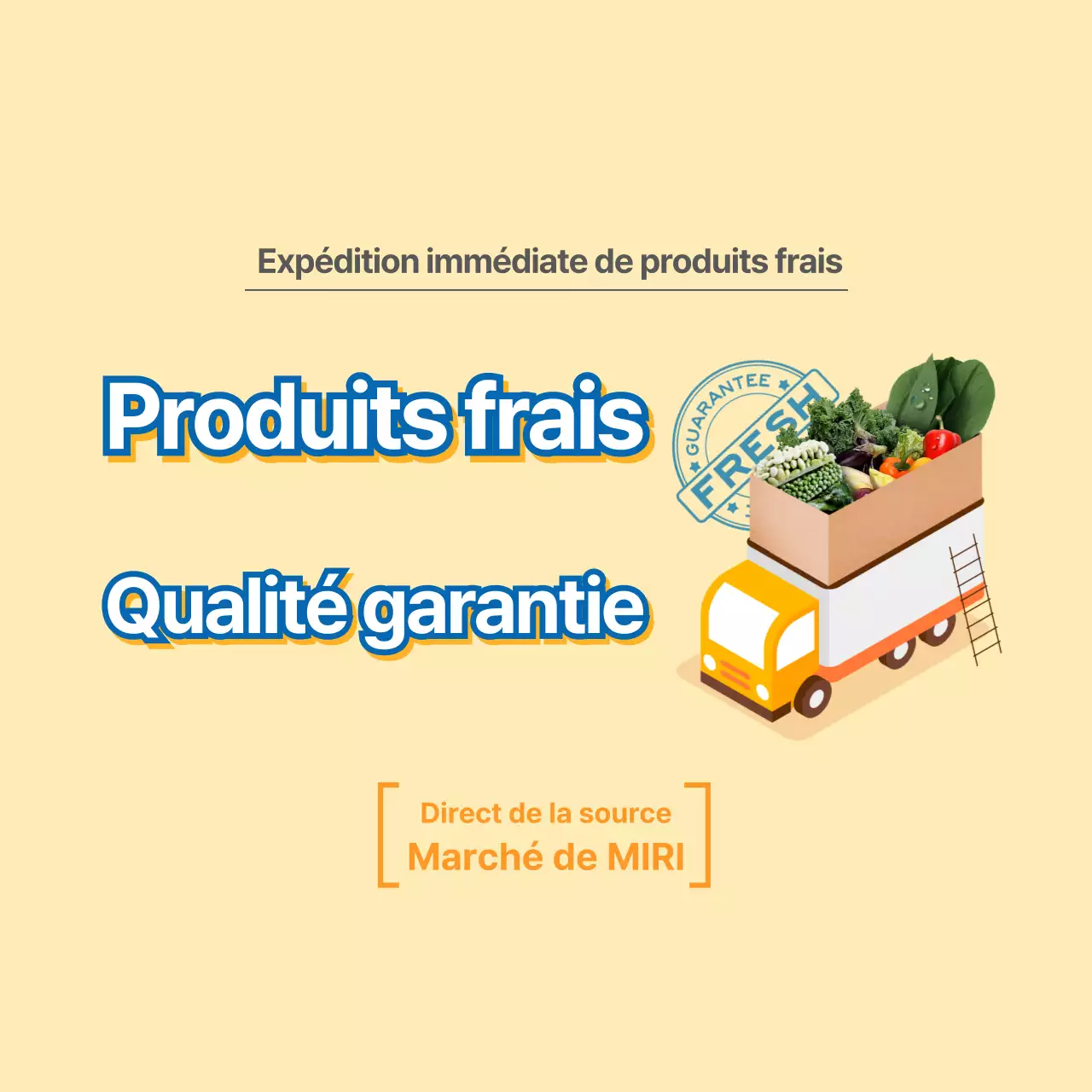 Autocollant jaune pour produits frais