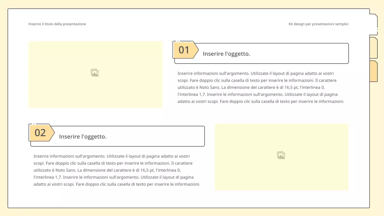Kit di presentazione semplice e pulito in giallo